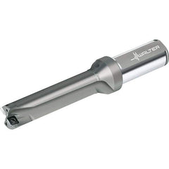 Walter - 88mm Max Drill Depth, 4xD, 22mm Diam, Indexable Insert Drill - 2 Inserts, 25mm Shank Diam, Straight Shank - Eagle Tool & Supply