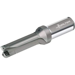 Walter - 87mm Max Drill Depth, 3xD, 29mm Diam, Indexable Insert Drill - 2 Inserts, 32mm Shank Diam, Straight Shank - Eagle Tool & Supply