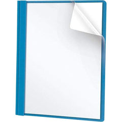 UNIVERSAL - 11" Long x 8-1/2" Wide Report Cover with Tang/Prong Binding - Light Blue - Eagle Tool & Supply