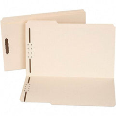 UNIVERSAL - 8-1/2 x 14", Legal, Manila, File Folders with Top Tab - 11 Point Stock, Assorted Tab Cut Location - Eagle Tool & Supply