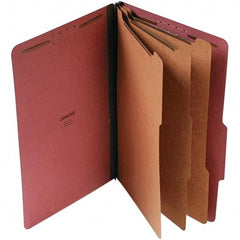 UNIVERSAL - 15 x 10-3/8", Legal, Red, Classification Folders with Top Tab Fastener - 25 Point Stock, Right of Center Tab Cut Location - Eagle Tool & Supply