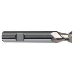 8mm Dia. - 58mm OAL - 45° Helix Bright Carbide End Mill - 2 FL - Eagle Tool & Supply