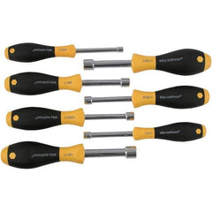 Wiha - 7 Piece, 3/16 to 1/2" Nut Driver Set - Hollow Shaft, Cushion Grip Handle - Eagle Tool & Supply