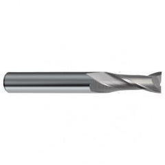 3/8 Dia. x 3 Overall Length 2-Flute Square End Solid Carbide SE End Mill-Round Shank-Center Cut-Uncoated - Eagle Tool & Supply