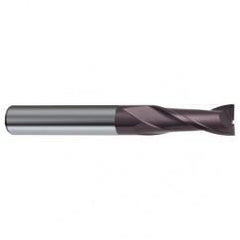 1/2 Dia. x 4-1/2 Overall Length 2-Flute Square End Solid Carbide SE End Mill-Round Shank-Center Cut-Firex - Eagle Tool & Supply