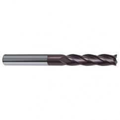 1/2 Dia. x 6 Overall Length 4-Flute Square End Solid Carbide SE End Mill-Round Shank-Center Cut-Firex - Eagle Tool & Supply