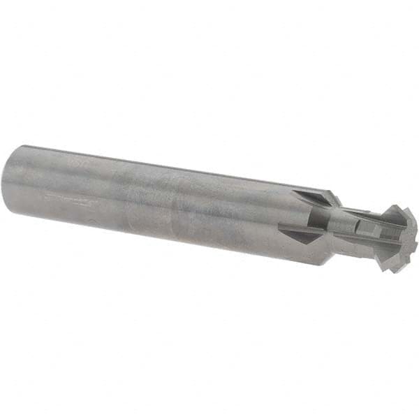 Accupro - 1/2° 1/2" Cut Diam, 0.187" Cut Width, 1/2" Shank, Solid Carbide Double-Angle Cutter - Eagle Tool & Supply