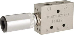 ARO/Ingersoll-Rand - 1/8" Inlet x 1/8" Outlet, Pilot Actuator, Spring Return, 2 Position, Body Ported Solenoid Air Valve - 0.25 CV, 4 Way, 140 psi, 122° Max Temp, 15° Min Temp - Eagle Tool & Supply