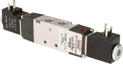ARO/Ingersoll-Rand - 1/8" Inlet x 1/8" Outlet, Solenoid Actuator, Solenoid Return, 2 Position, Body Ported Solenoid Air Valve - 24 VDC Input, 0.7 CV, 4 Way, 115 psi, 122° Max Temp - Eagle Tool & Supply