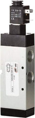 ARO/Ingersoll-Rand - 1/2" Inlet x 1/2" Outlet, Single Solenoid Actuator, Spring Return, 2 Position, Body Ported Solenoid Air Valve - 120 VAC Input, 4.32 CV, 3 Way, 115 psi, 122° Max Temp, 15° Min Temp - Eagle Tool & Supply