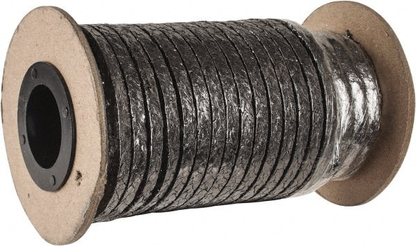 Made in USA - 3/16" x 30' Spool Length, Carbon Fiber Compression Packing - Eagle Tool & Supply