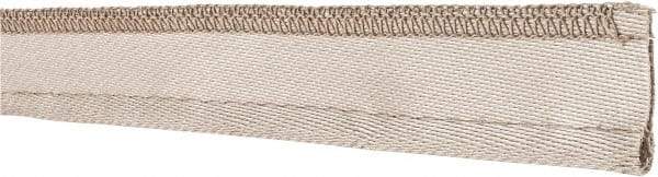 Made in USA - 3/8" Bulb Diam, 1-1/2" Overall Width, Silica Tadpole Gasketing - 25' Long, Tan - Eagle Tool & Supply