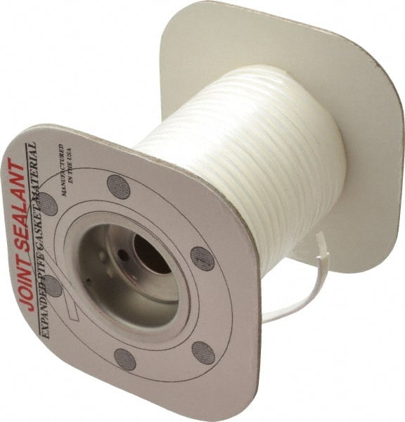Made in USA - 75' Long x 3/16" Wide Economy PTFE Joint Sealant - Eagle Tool & Supply