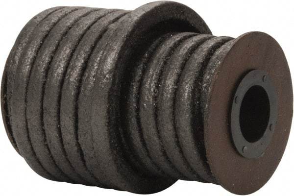 Made in USA - 5/16" x 18' Spool Length, Acrylic Fiber Graphite Yarn Compression Packing - 500° F Max, Dark Gray - Eagle Tool & Supply