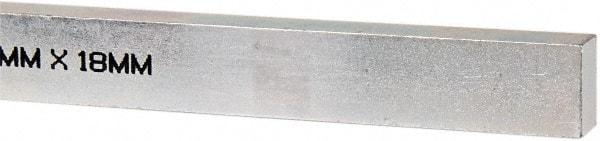 Made in USA - 12" Long, Zinc-Plated Oversized Key Stock - C1045 Steel - Eagle Tool & Supply