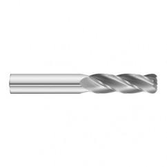 3/8 Dia. x 4 Overall Length 4-Flute .120 C/R Solid Carbide SE End Mill-Round Shank-Center Cut-Uncoated - Eagle Tool & Supply