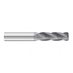 5/8 Dia. x 6 Overall Length 4-Flute .030 C/R Solid Carbide SE End Mill-Round Shank-Center Cut-TiAlN - Eagle Tool & Supply