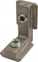80/20 Inc. - 32mm Wide, Open Shelving Inside to Inside Hidden Corner Connector - Zinc, Clear Finish, 38mm Long, Use with 45 Series - Eagle Tool & Supply