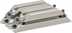 80/20 Inc. - 40mm Wide, Open Shelving Accessory/Component - Aluminum, Clear Anodized Finish, 160mm Long, Use with 4080 - Eagle Tool & Supply