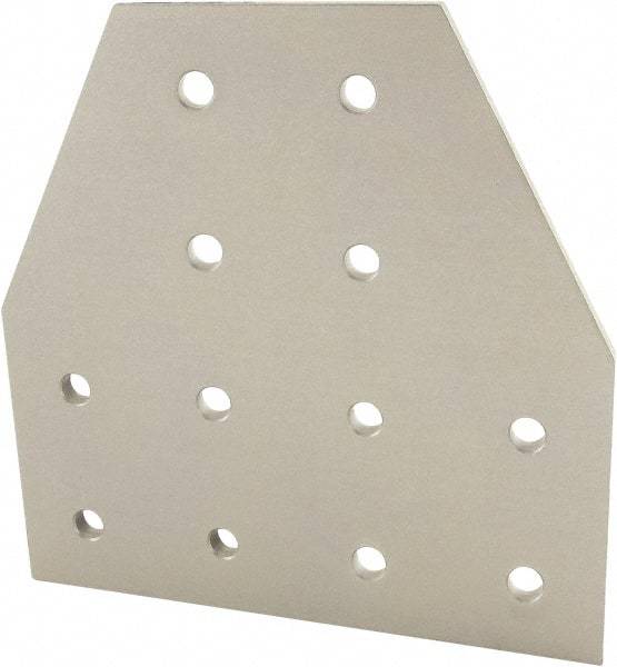80/20 Inc. - 100mm Wide, Open Shelving Accessory/Component - Aluminum, Clear Anodized Finish, 100mm Long, Use with 25 Series & Bolt Kit 75-3404 - Eagle Tool & Supply