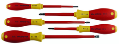 Insulated Slotted Screwdriver 3.0; 4.5; 6.5mm & Phillips # 1 & # 2. 5 Piece Set - Eagle Tool & Supply