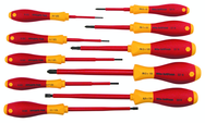 Insulated Slotted Screwdriver 2.0; 2.5; 3.0; 3.5; 4.5; 6.5mm & Phillips #0; 1; 2; 3. 10 Piece Set - Eagle Tool & Supply