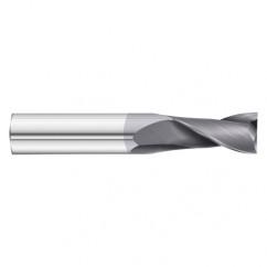 11/64 Dia. x 2 Overall Length 2-Flute Square End Solid Carbide SE End Mill-Round Shank-Center Cut-TiAlN - Eagle Tool & Supply
