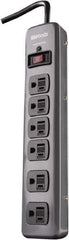 Woods PRO - 6 Outlets, 125 Volts, 15 Amps, 3' Cord, Power Outlet Strip - Keyhole Mount, 5-15 NEMA Configuration, 11-3/4" Strip, cULus - Eagle Tool & Supply