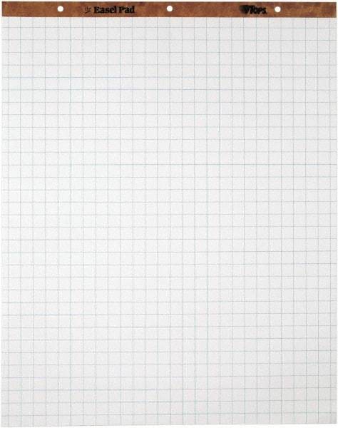 TOPS - Easel Pads, Quadrille Rule, 27 x 34, White, 50 Sheets, 4 Pads/Carton, Easel Pads - Use with Whiteboards, Chalkboards, Walls, Easel St&s - Eagle Tool & Supply