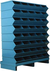 Stackbin - 8 Bin, Shelving Unit with Openings & Base - 37" Wide x 46-1/2" High - Eagle Tool & Supply