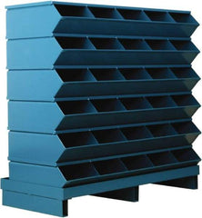 Stackbin - 6 Bin, Shelving Unit with Openings & Base - 37" Wide x 35-1/2" High - Eagle Tool & Supply