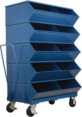 Stackbin - 5 Bin, Shelving Unit with Openings & Base - 37" Wide x 58-5/8" High - Eagle Tool & Supply