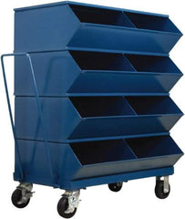 Stackbin - 4 Bin, Shelving Unit with Openings & Base - 37" Wide x 48-1/4" High - Eagle Tool & Supply