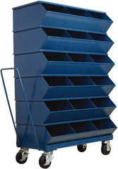 Stackbin - 6 Bin, Shelving Unit with Openings & Base - 37" Wide x 58-5/8" High - Eagle Tool & Supply