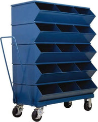 Stackbin - 5 Bin, Shelving Unit with Openings & Base - 37" Wide x 49-3/4" High - Eagle Tool & Supply