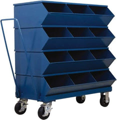 Stackbin - 4 Bin, Shelving Unit with Openings & Base - 37" Wide x 40-7/8" High - Eagle Tool & Supply