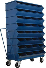 Stackbin - 8 Bin, Shelving Unit with Openings & Base - 37" Wide x 60-1/2" High - Eagle Tool & Supply