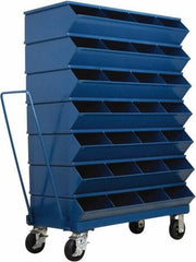Stackbin - 7 Bin, Shelving Unit with Openings & Base - 37" Wide x 53-3/4" High - Eagle Tool & Supply