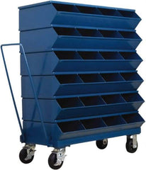Stackbin - 6 Bin, Shelving Unit with Openings & Base - 37" Wide x 46-7/8" High - Eagle Tool & Supply