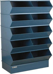 Stackbin - 5 Bin, Shelving Unit with Openings & Base - 37" Wide x 55" High - Eagle Tool & Supply