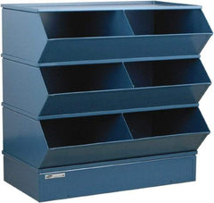 Stackbin - 3 Bin, Shelving Unit with Openings & Base - 37" Wide x 33" High - Eagle Tool & Supply