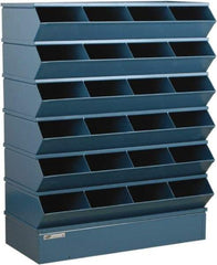 Stackbin - 6 Bin, Shelving Unit with Openings & Base - 37" Wide x 51" High - Eagle Tool & Supply