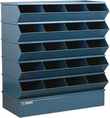 Stackbin - 5 Bin, Shelving Unit with Openings & Base - 37" Wide x 43-1/2" High - Eagle Tool & Supply