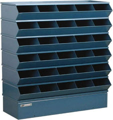 Stackbin - 6 Bin, Shelving Unit with Openings & Base - 37" Wide x 36" High - Eagle Tool & Supply