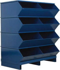 Stackbin - 4 Bin, Shelving Unit with Openings & Base - 37" Wide x 46" High - Eagle Tool & Supply