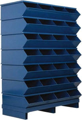 Stackbin - 7 Bin, Shelving Unit with Openings & Base - 37" Wide x 50-7/8" High - Eagle Tool & Supply