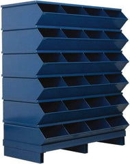 Stackbin - 6 Bin, Shelving Unit with Openings & Base - 37" Wide x 44" High - Eagle Tool & Supply