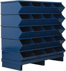 Stackbin - 5 Bin, Shelving Unit with Openings & Base - 37" Wide x 37-1/8" High - Eagle Tool & Supply