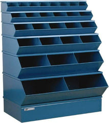 Stackbin - 6 Bin, Shelving Unit with Openings & Base - 37" Wide x 53" High - Eagle Tool & Supply
