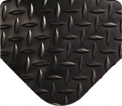 Wearwell - 8' Long x 3' Wide, Dry Environment, Anti-Fatigue Matting - Black, Vinyl with Urethane Sponge Base, Beveled on All 4 Sides - Eagle Tool & Supply